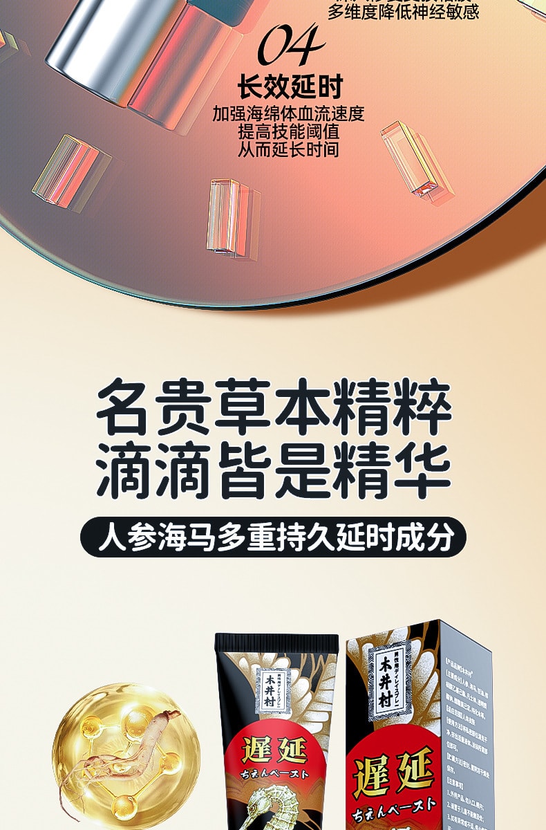 【中国直邮】木村 海马延时喷剂 印度持久神油 男用品延迟不射 20ml/支